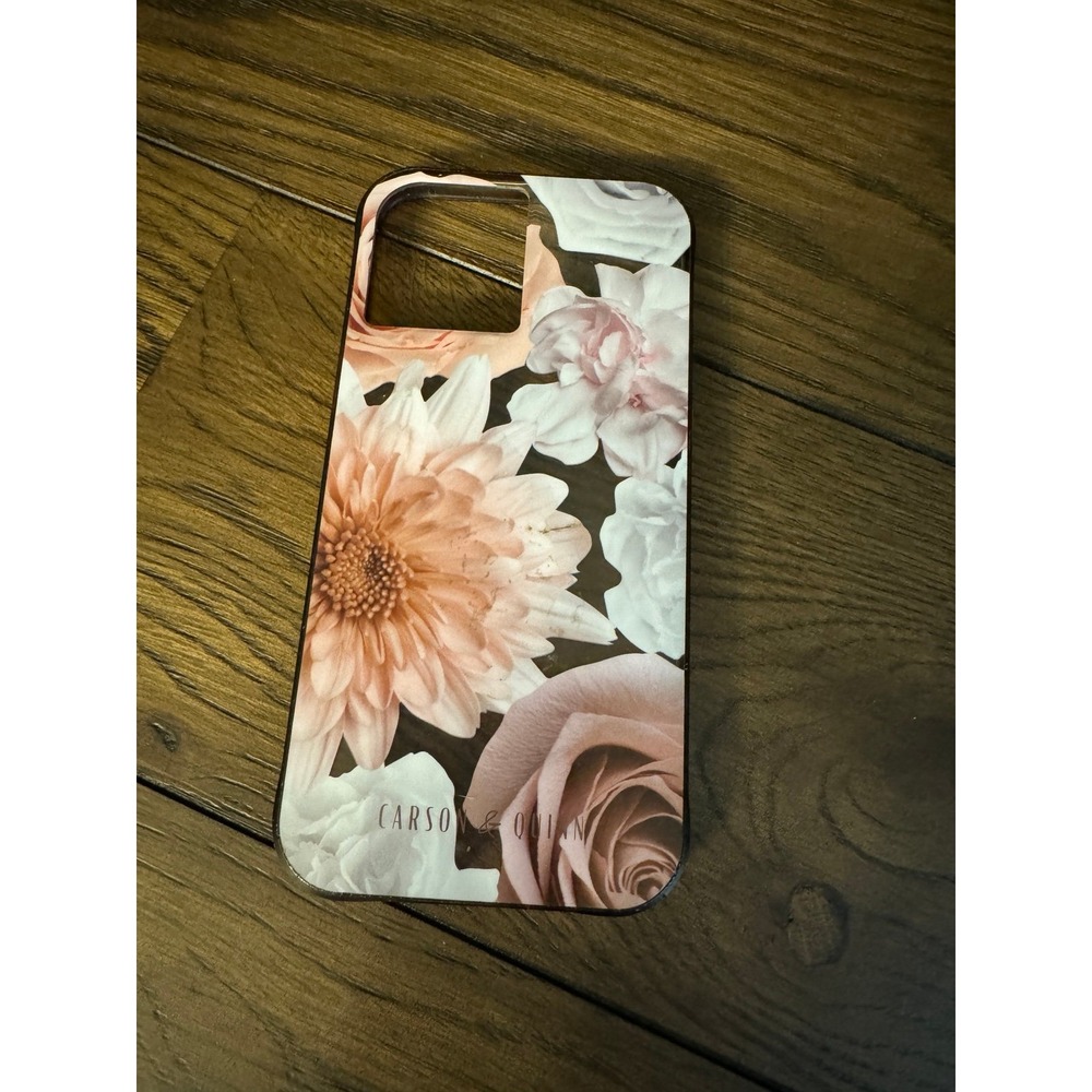 Carson & Quinn Apple iPhone 13 Pro Max Case Floral Pink White Rose Cover